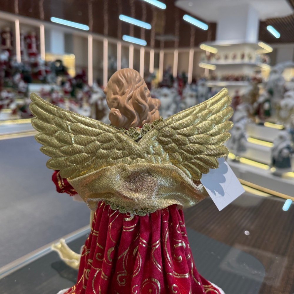 30CM Luxury Christmas Angel Ornaments Decorations Tree Topper Handmade Angel Figurines Collection Doll Holiday Festival