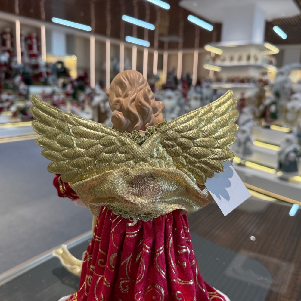 30CM Luxury Christmas Angel Ornaments Decorations Tree Topper Handmade Angel Figurines Collection Doll Holiday Festival