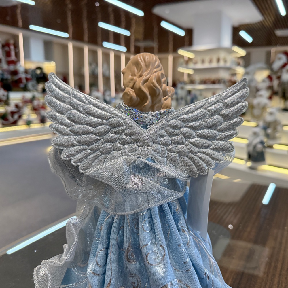 30CM Luxury Christmas Angel Ornaments Decorations Tree Topper Handmade Angel Figurines Collection Doll Holiday Festival