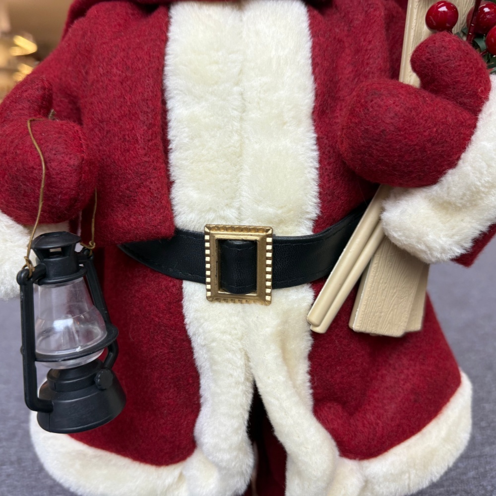 20Inch + 24Inch High Quality Luxury Animal Santa Bear Christmas Ornaments Handmade Eco Friendly Santa Claus Doll