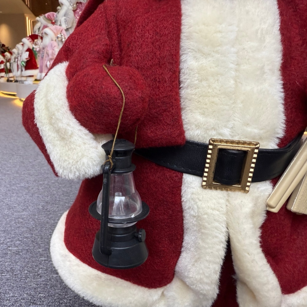 20Inch + 24Inch High Quality Luxury Animal Santa Bear Christmas Ornaments Handmade Eco Friendly Santa Claus Doll