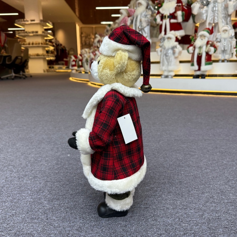 Xmas Luxury 20Inch +24Inch +36Inch Animal Santa Bear Doll Decoration Christmas Ornaments Handmade Eco Friendly Santa Claus Doll