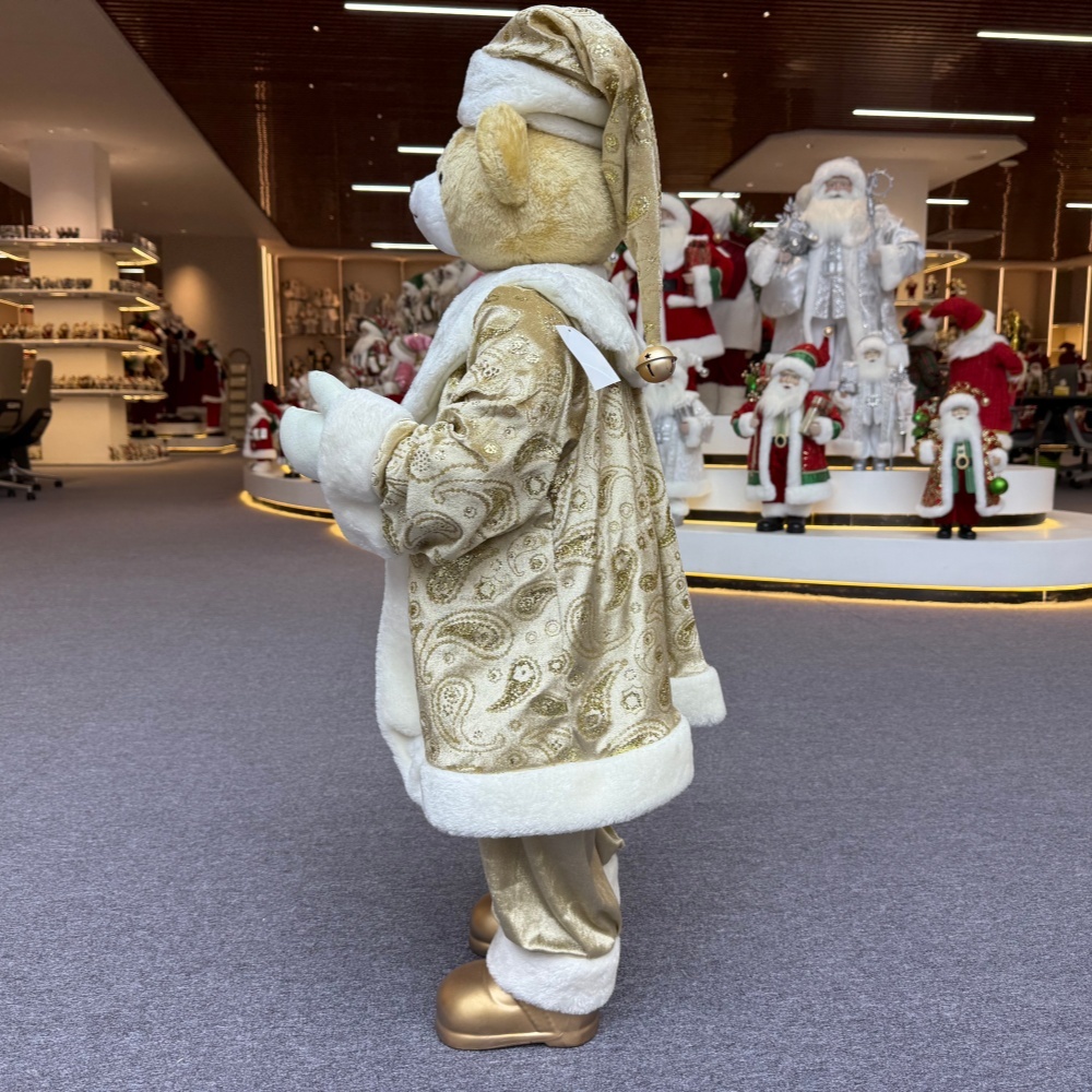 Xmas 20Inch +24Inch +36Inch Luxury Animal Santa Bear Doll Decoration Christmas Ornaments Handmade Eco Friendly Santa Claus Doll