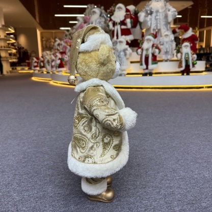 Xmas 20Inch +24Inch +36Inch Luxury Animal Santa Bear Doll Decoration Christmas Ornaments Handmade Eco Friendly Santa Claus Doll