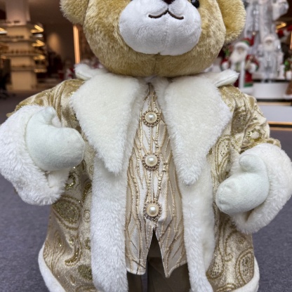 Xmas 20Inch +24Inch +36Inch Luxury Animal Santa Bear Doll Decoration Christmas Ornaments Handmade Eco Friendly Santa Claus Doll