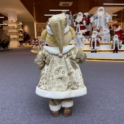 Xmas 20Inch +24Inch +36Inch Luxury Animal Santa Bear Doll Decoration Christmas Ornaments Handmade Eco Friendly Santa Claus Doll