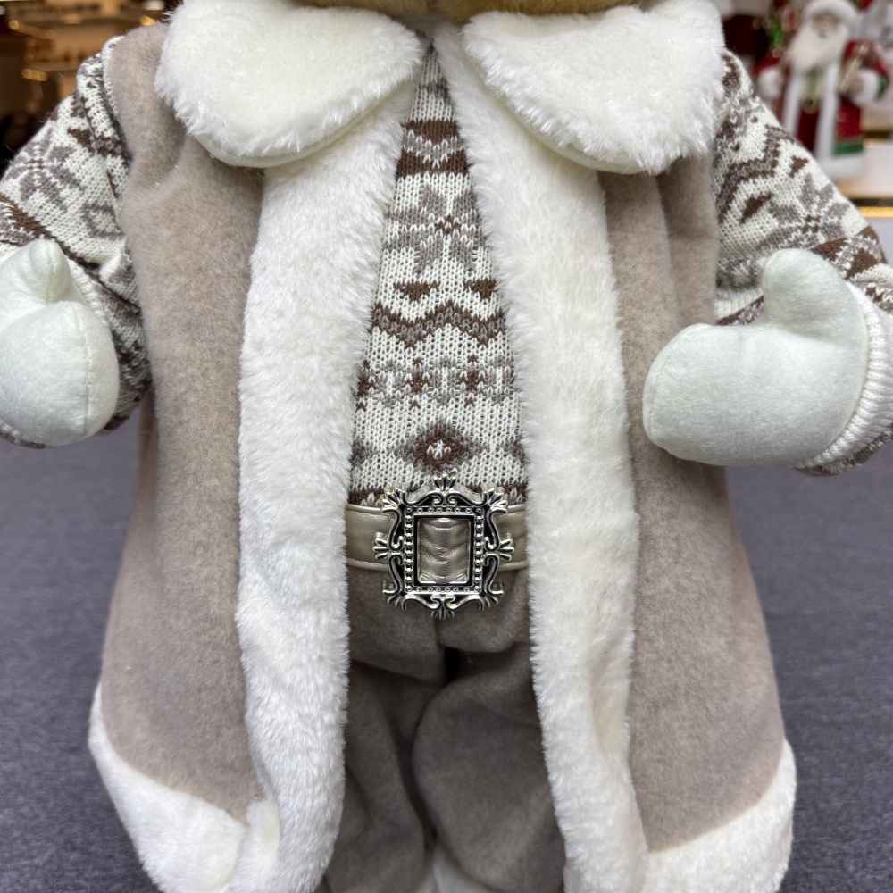 High Quality Luxury 20Inch +24Inch +36Inch Animal Santa Bear Doll Decoration Christmas Ornaments Handmade Eco Friendly Santa Claus Doll