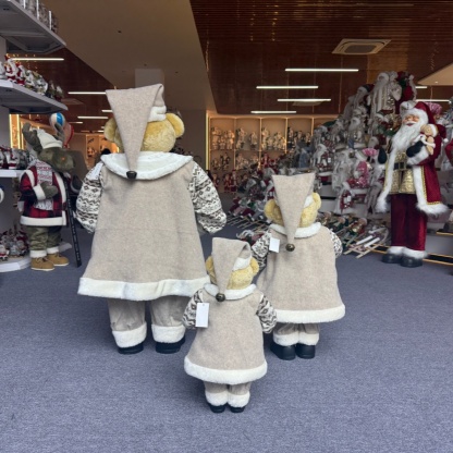 High Quality Luxury 20Inch +24Inch +36Inch Animal Santa Bear Doll Decoration Christmas Ornaments Handmade Eco Friendly Santa Claus Doll