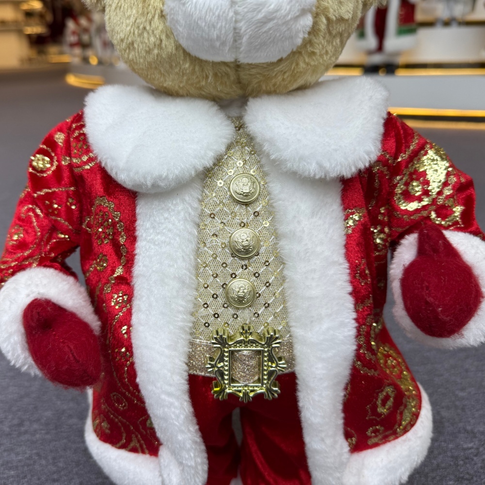 Luxury 20Inch +24Inch +36Inch Xmas Animal Santa Bear Doll Decoration Christmas Ornaments Handmade Eco Friendly Santa Claus Doll