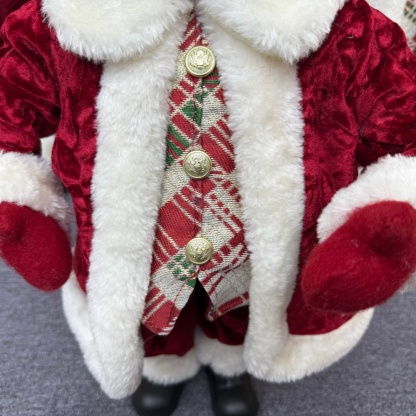 High Quality Luxury 20Inch +24Inch +36Inch Animal Santa Bear Christmas Ornaments Handmade Eco Friendly Santa Claus Doll