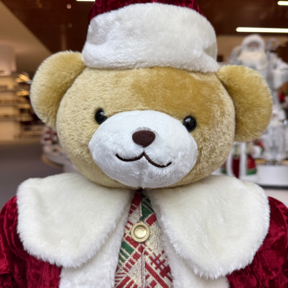 High Quality Luxury 20Inch +24Inch +36Inch Animal Santa Bear Christmas Ornaments Handmade Eco Friendly Santa Claus Doll