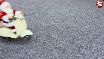 Handmade 7" Christmas Santa Claus Multiple Movements Lights Riding Motorcycle Musical Songs Electric Xmas Santa Claus Doll