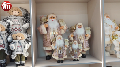 50/60/90cm Handmade Santa Bear Plush Christmas Decorations Handicraft Durable Eco-Friendly