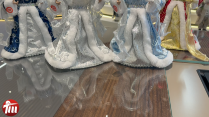 30CM Luxury Christmas Angel Ornaments Decorations Tree Topper Handmade Angel Figurines Collection Doll Holiday Festival