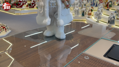 45cm Xmas Handmade Luxury Santa Claus Doll with Christmas Gift Bag Handicraft Santa Claus Indoor Decoration