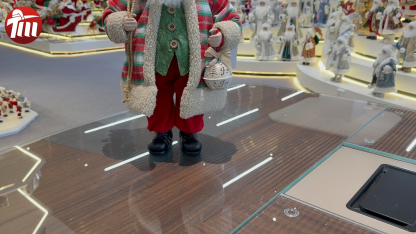 45cm Xmas Handmade Luxury Santa Claus Doll with Christmas Gift Bag Handicraft Santa Claus Indoor Decoration