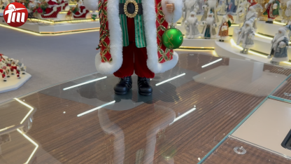 45cm Xmas Handmade Luxury Santa Claus Doll With Christmas Ball And Gift Bag Handicraft Plush Santa Claus Indoor Decoration