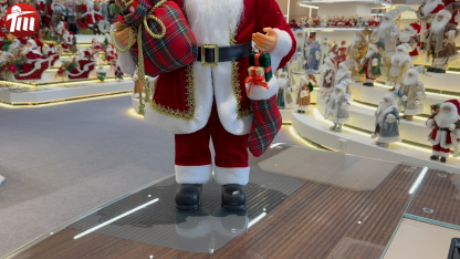 45cm Xmas Handmade Traditional Santa Claus Doll With Christmas Gift Bag And Christmas stocking Handicraft Santa Claus Indoor Decoration
