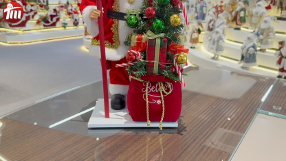 18" Luxury Standing Santa Mailbox with Acoustical Control Light Musical Christmas Decor