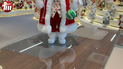 45cm Xmas Handmade Luxury Santa Claus Doll With Christmas Ball And Gift Bag Handicraft Plush Santa Claus Indoor Decoration