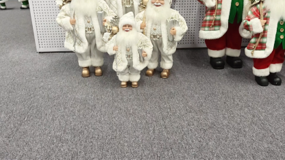 Handmade Xmas Luxury Navidad 30/40/60/80cm Standing Santa Claus Doll Figurines Christmas Large Decoration Christmas Santa Claus