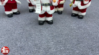 30cm Handmade Musical Dancing Santa Claus Doll Christmas Ornament Tabletop Decoration for Xmas Gifts Home Display Santa Claus