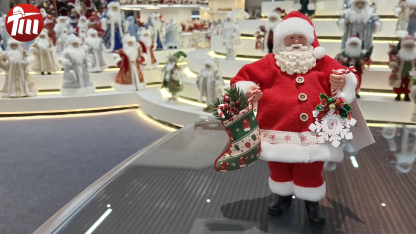 Handmade Classic 11" STANDING SANTA CLAUS Snowflake Decorations Christmas Stockings Xmas Gifts