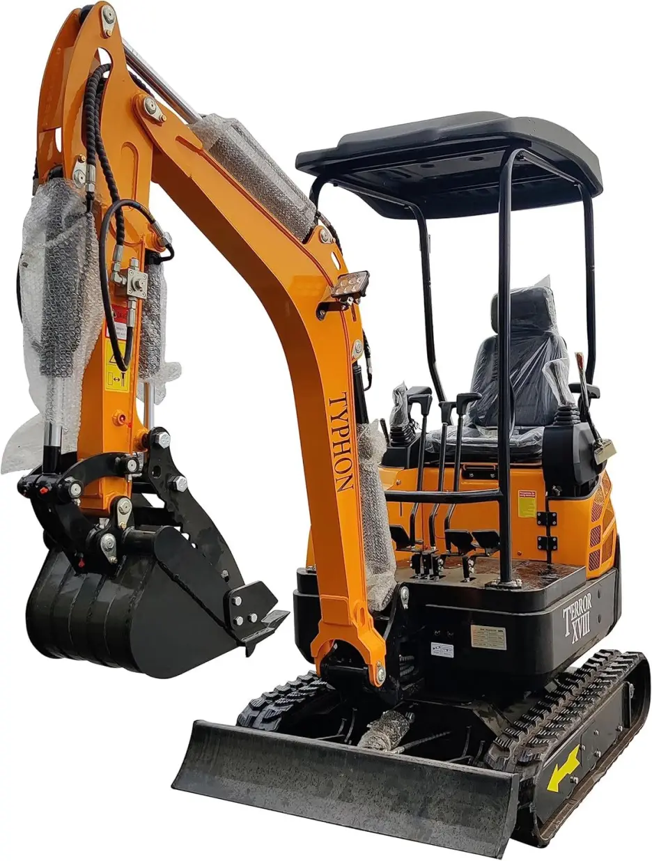 4,000 lbs Mini Excavator, Diesel Engine Machine for Garden, Farms, Parks, Roads – Ideal for Digging, Drilling, Bull-Dozing