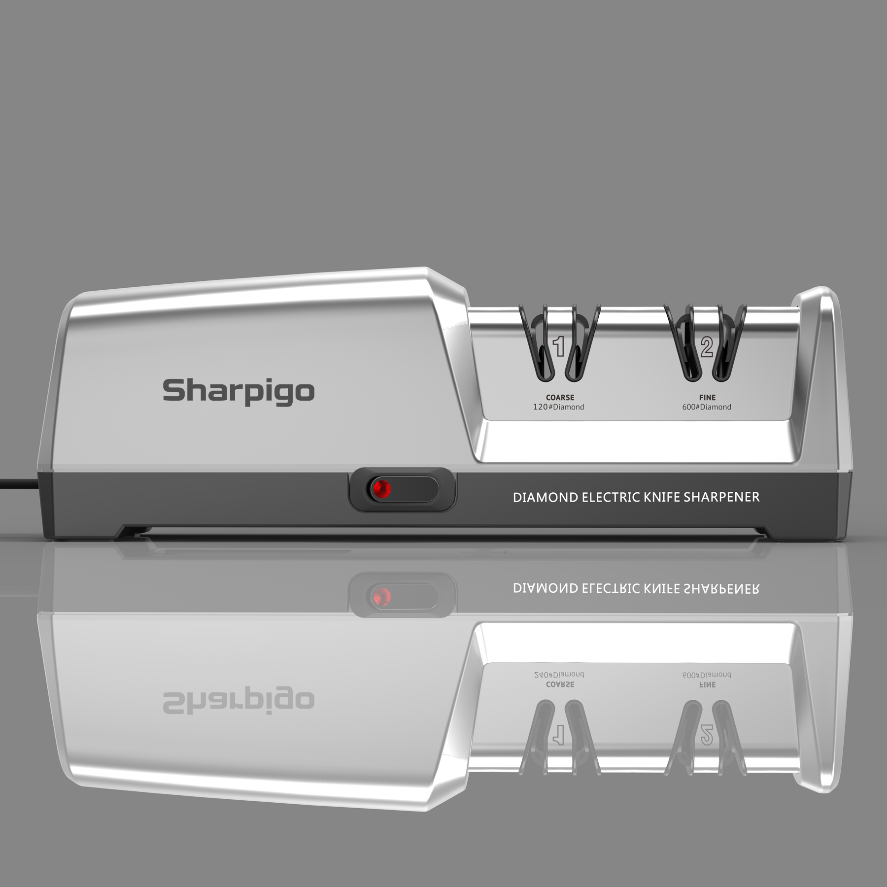 Sharpigo SA60 Pro 3-Stage Electric Knife Sharpener | Diamond Abrasive, Polishing Stage & Angle Guide | For Razor Sharp & Long-Lasting Blades