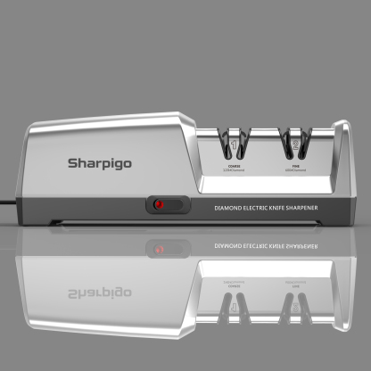 Sharpigo SA60 Pro 3-Stage Electric Knife Sharpener | Diamond Abrasive, Polishing Stage & Angle Guide | For Razor Sharp & Long-Lasting Blades