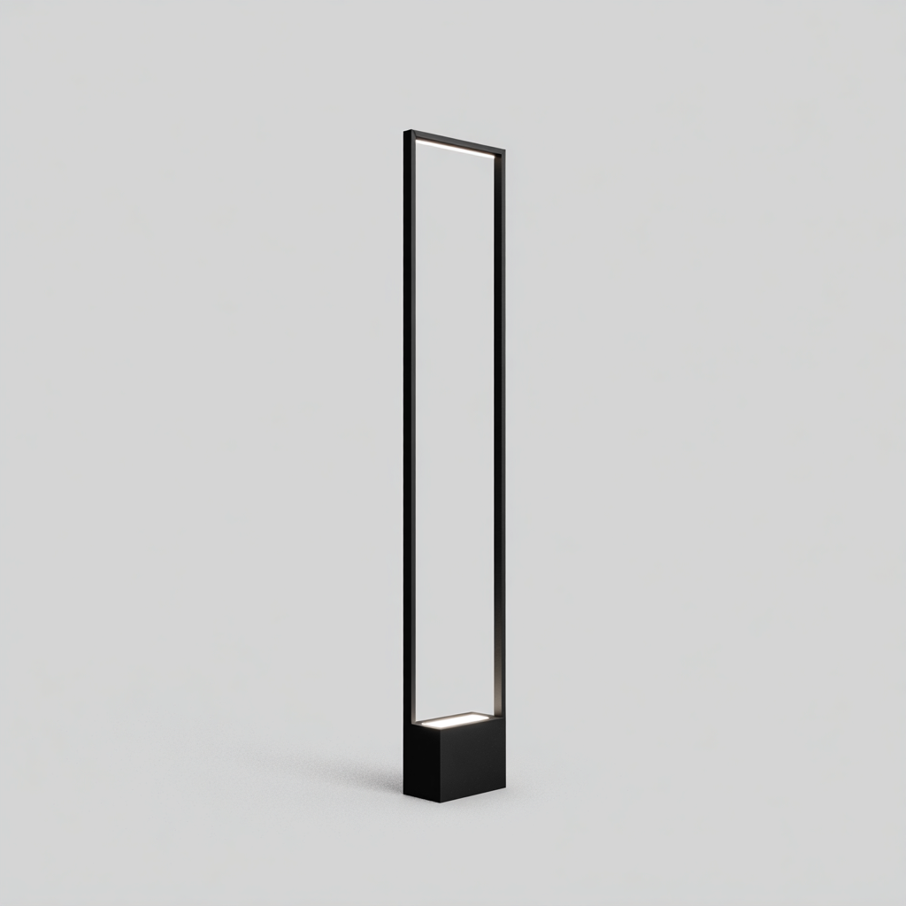 Lampada da terra metallo nero 25x8x165 cm LED nero design minimalista moderno-Designene