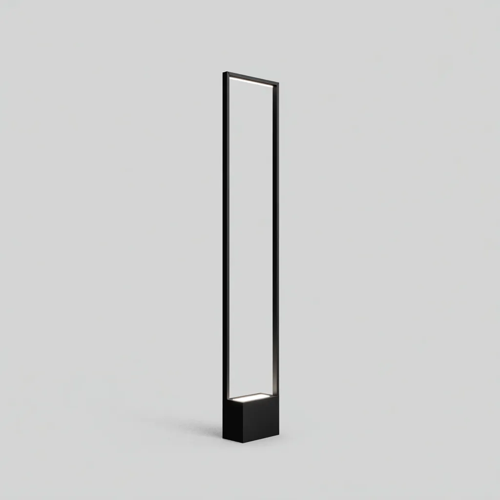 Lampada da terra metallo nero 25x8x165 cm LED nero design minimalista moderno-Designene