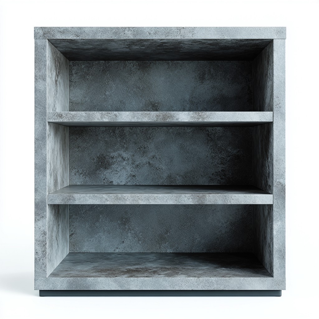 Scarpiera in effetto cemento a 3 ripiani 75x35x90 cm - grigio - design industriale moderno-Designene