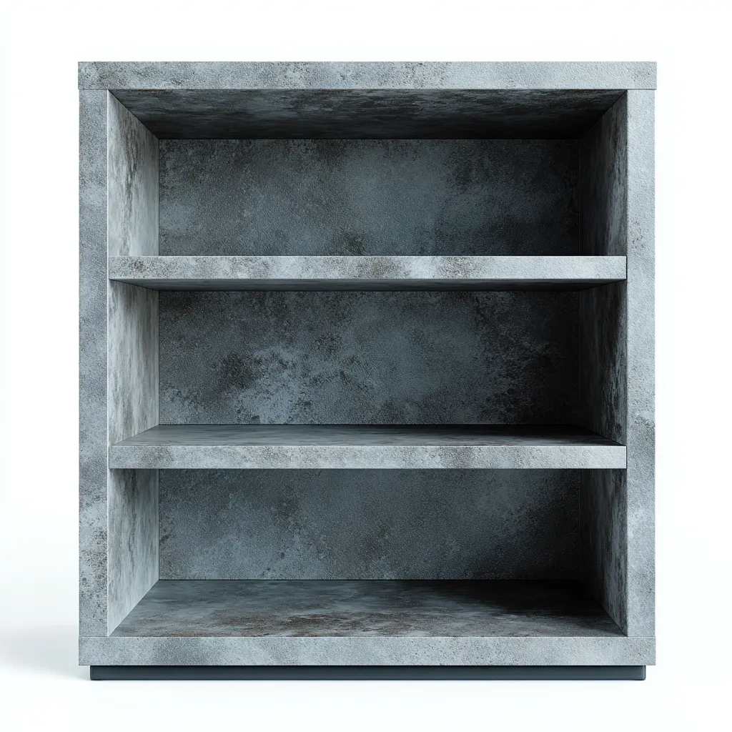 Scarpiera in effetto cemento a 3 ripiani 75x35x90 cm - grigio - design industriale moderno-Designene