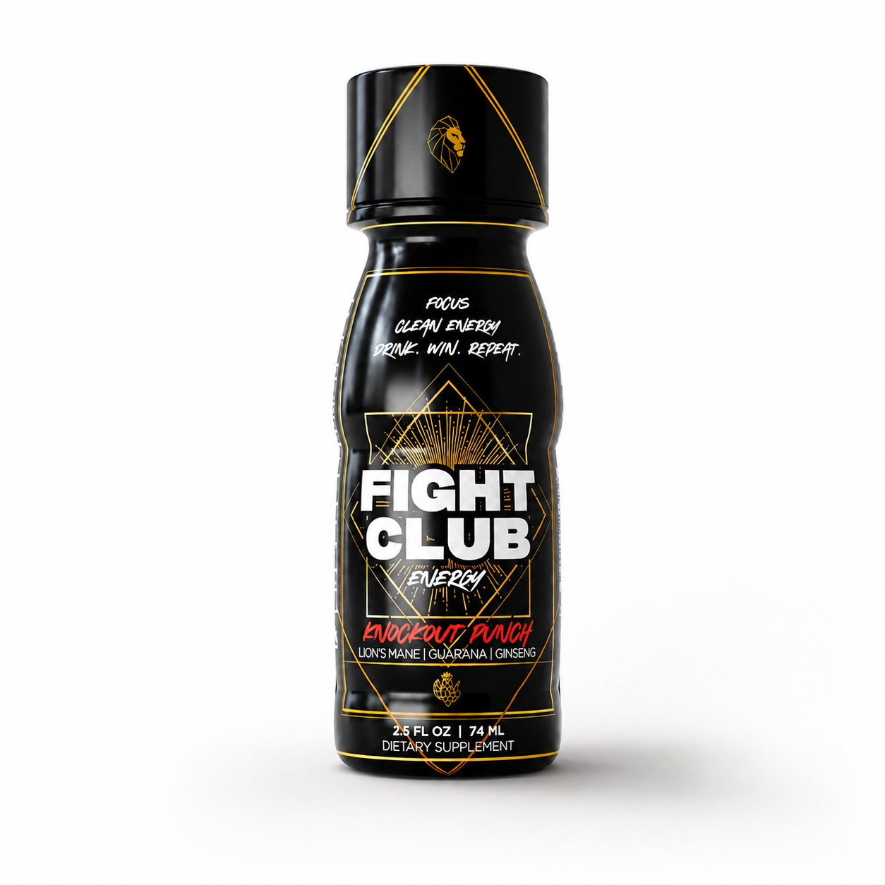 Fight Club Energy Shots Knockout Punch Fruit Punch Flavor 2.5oz Bottles (20 Pack)