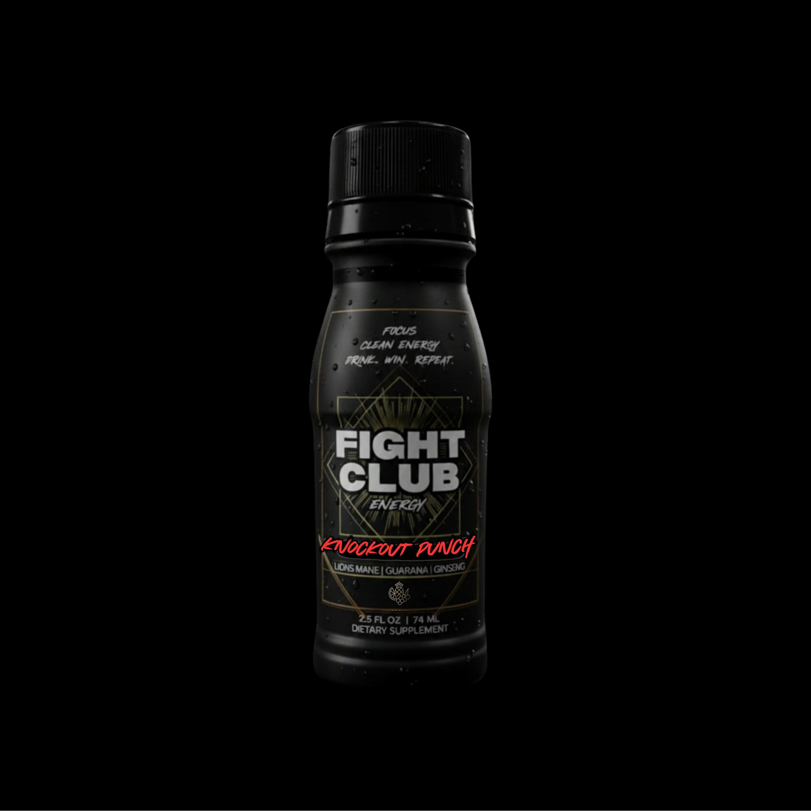 Fight Club Energy Shots Knockout Punch Fruit Punch Flavor 2.5oz Bottles (12 Pack)