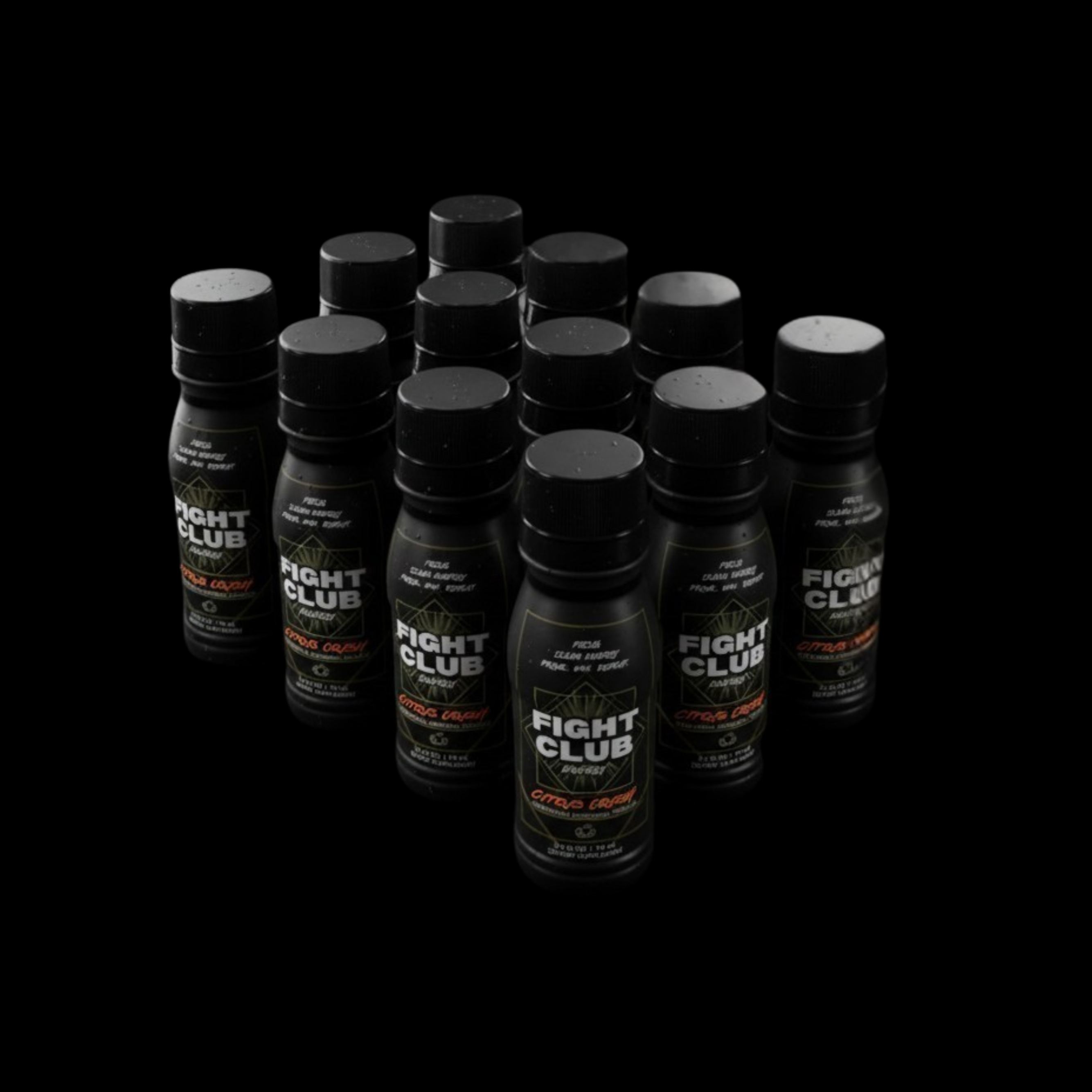 Fight Club Energy Shots Citrus Crush 2.5oz Bottles (12 Pack)