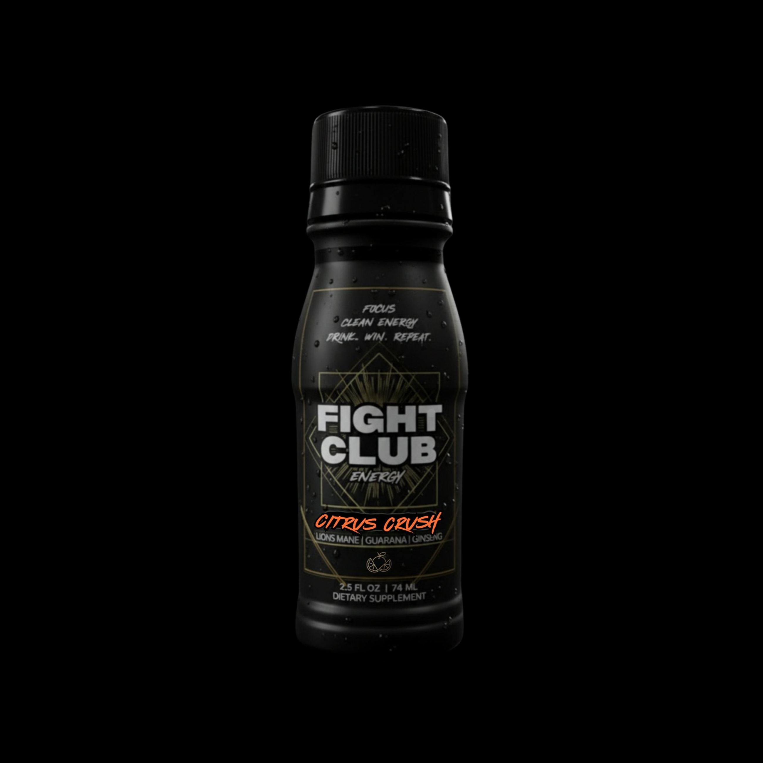 Fight Club Energy Shots Citrus Crush 2.5oz Bottles (20 Pack)