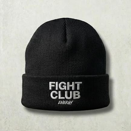 Fight Club Energy Beanie – Black (Essentials Collection)