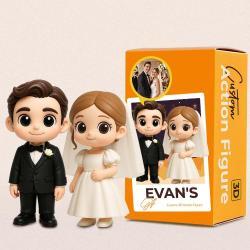 Custom 3D Mini Wedding Toy Figure Photo Personalize Blind Box | Perfect Gift for Him/Her-SELLMALL