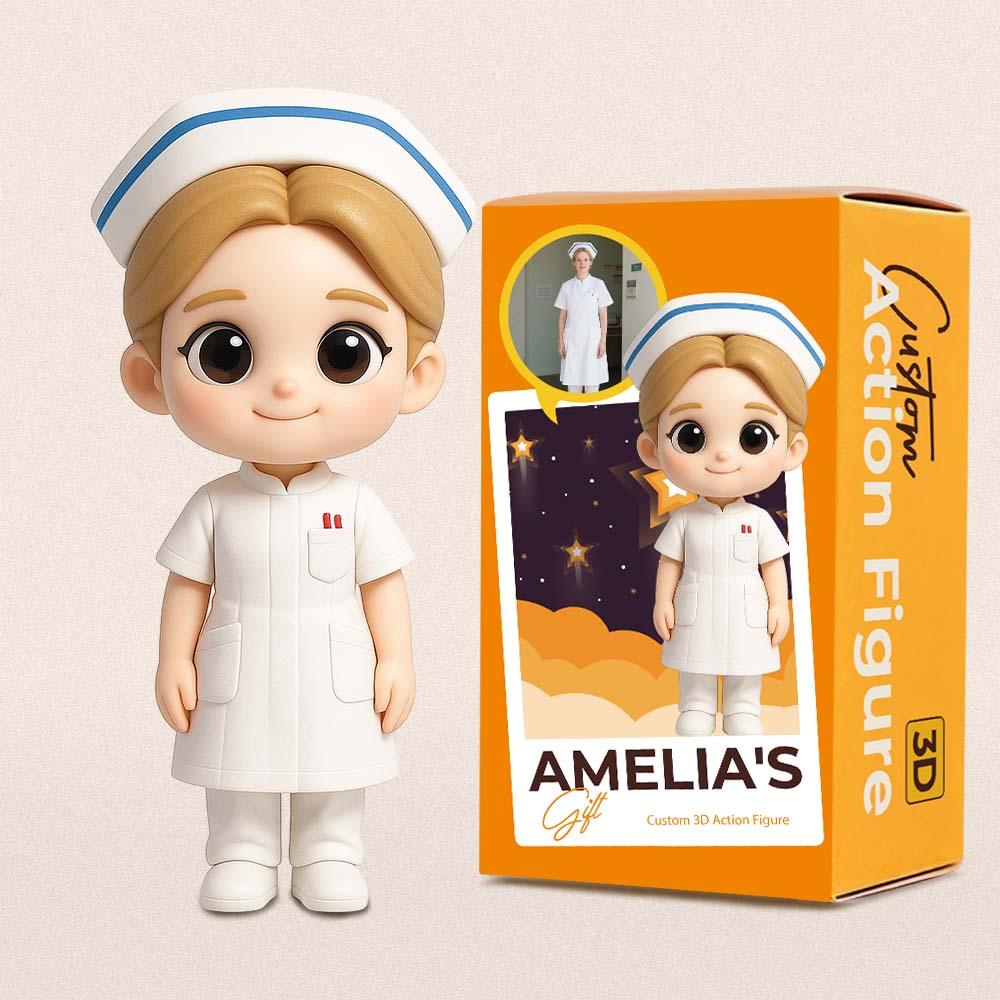 Custom 3D Printed Figure - Unique Thoughtful Toy From Photo - Nurses & Nurse Appreciation-SELL MALL