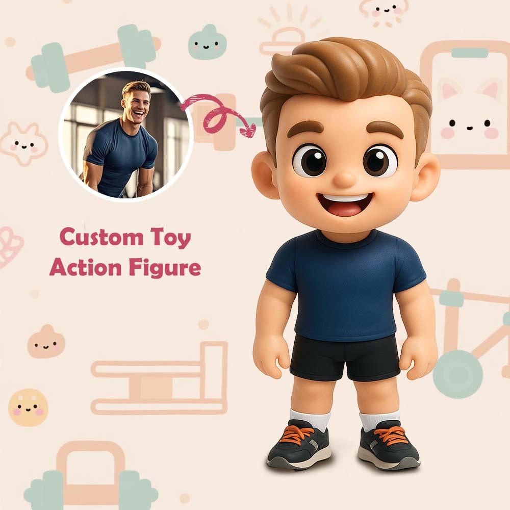 Personalized Sportsman Action Figure Made from Photo | Best Gift for Athletes-SELLMALL