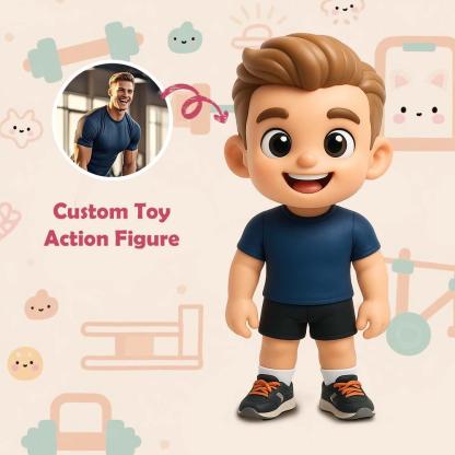 Personalized Sportsman Action Figure Made from Photo | Best Gift for Athletes-SELLMALL