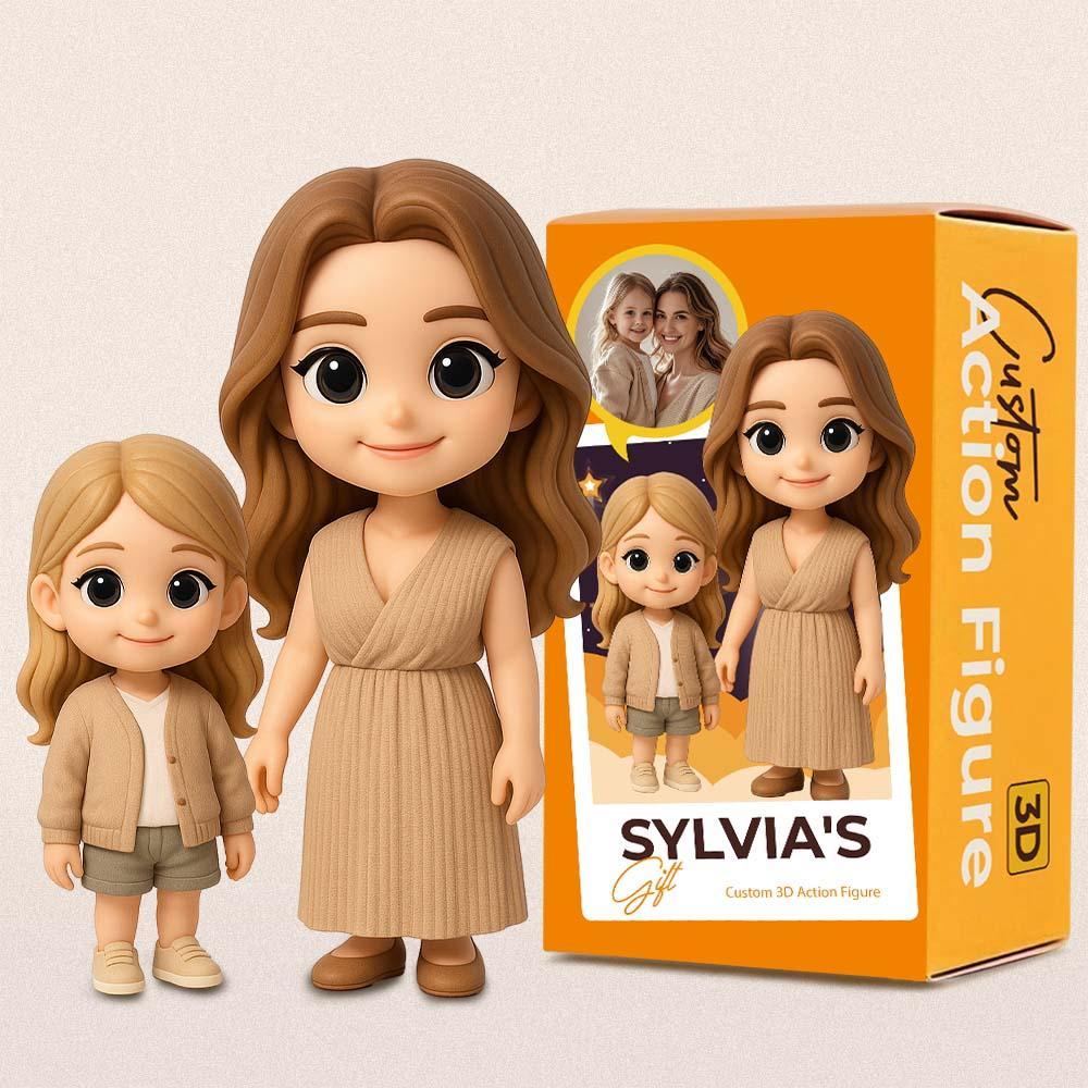 Custom 3D Action Toy From Your Photo Personalized Figure | Perfect Gift for Mom-SELLMALL
