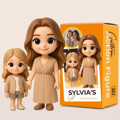 Custom 3D Action Toy From Your Photo Personalized Figure | Perfect Gift for Mom-SELLMALL
