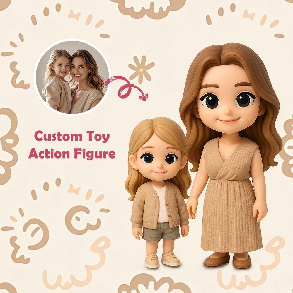 Custom 3D Action Toy From Your Photo Personalized Figure | Perfect Gift for Mom-SELLMALL