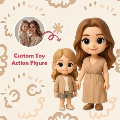 Custom 3D Action Toy From Your Photo Personalized Figure | Perfect Gift for Mom-SELLMALL