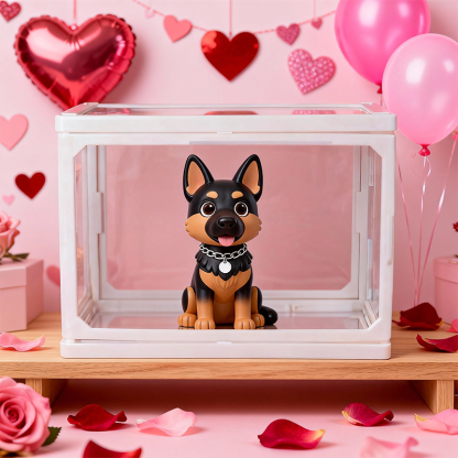 Custom 3D Printed Figure - Glass Dollhouse Custom Scene Display Case - Valentine's Day