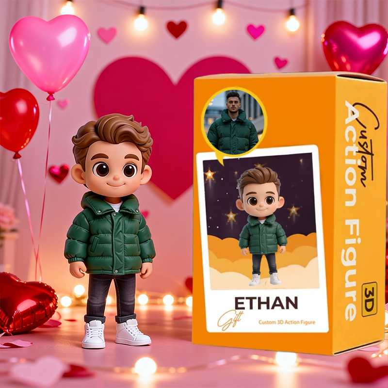 Custom 3D Printed Action Figure - Valentine's Day Limited