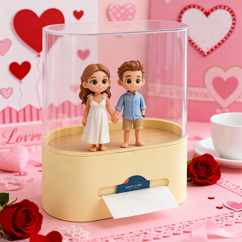 Custom 3D Printed Figure Tissue Box - Valentine's Day Special